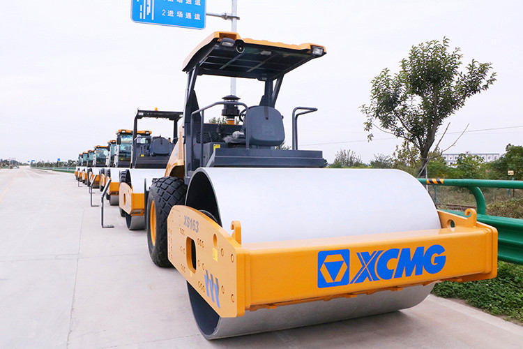 XCMG Official 16 ton single drum road rollers XS163H China hydraulic compactor machine price