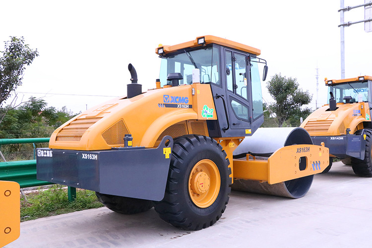 XCMG Official 16 ton single drum road rollers XS163H China hydraulic compactor machine price