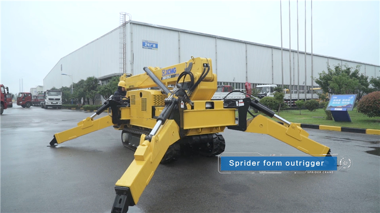 XCMG construction spider crane ZQS125-5 small spider lift truck crane for sale