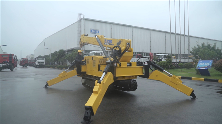 XCMG construction spider crane ZQS125-5 small spider lift truck crane for sale