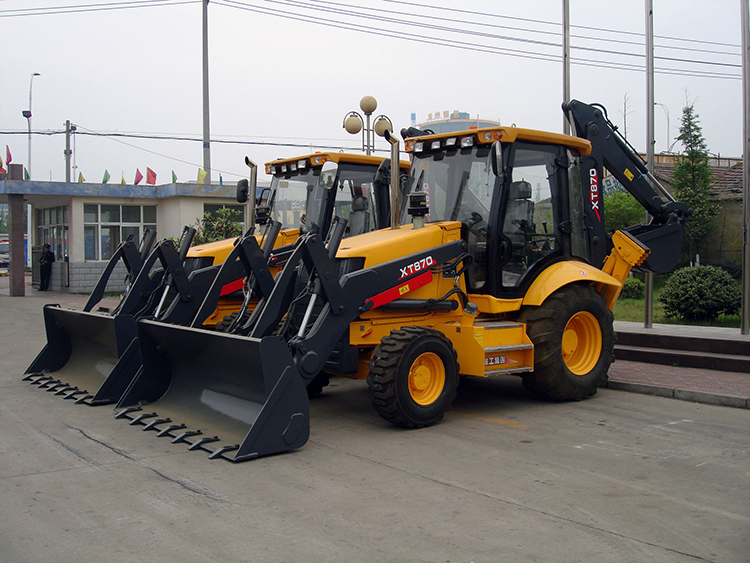 XCMG 3 ton backhoe loader XT870 Chinese small wheel back hoe loader