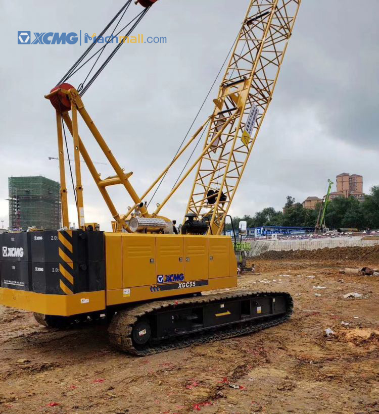 XCMG 55 ton crawler crane XGC 55 with catalog PDF