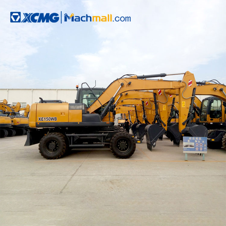 XCMG hot sale 15 Ton Small Wheeled Hydraulic Excavator XE150WD best price