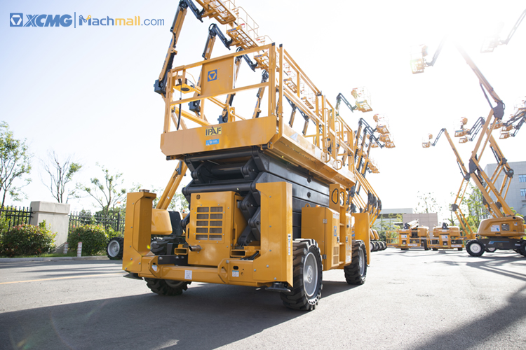 XCMG official 18m mobile rough terrain hydraulic scissor lift platform XG1823RT price for sale