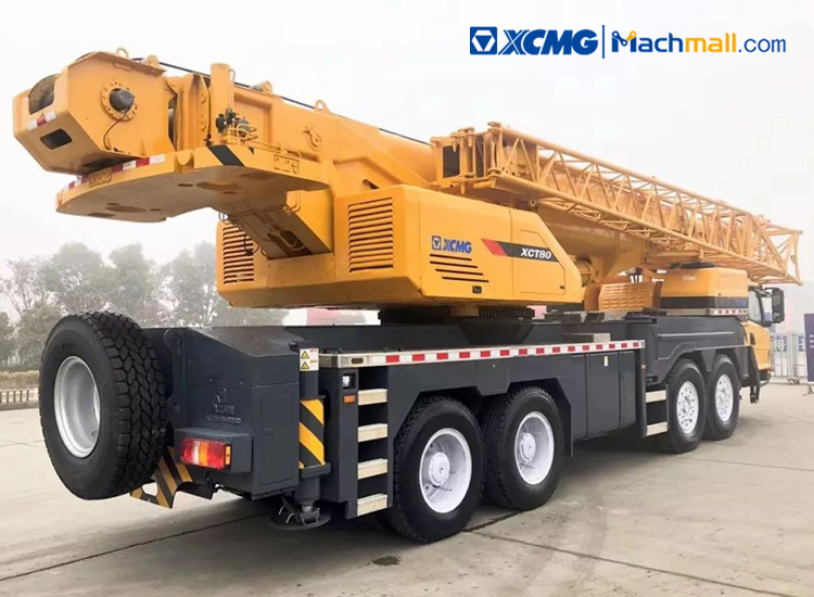 80 ton XCMG mobile truck crane XCT80 price