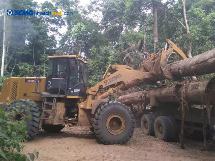 XCMG 3 5 7 8 10 ton Wheel Loader with Log Forks and Grapples for sale