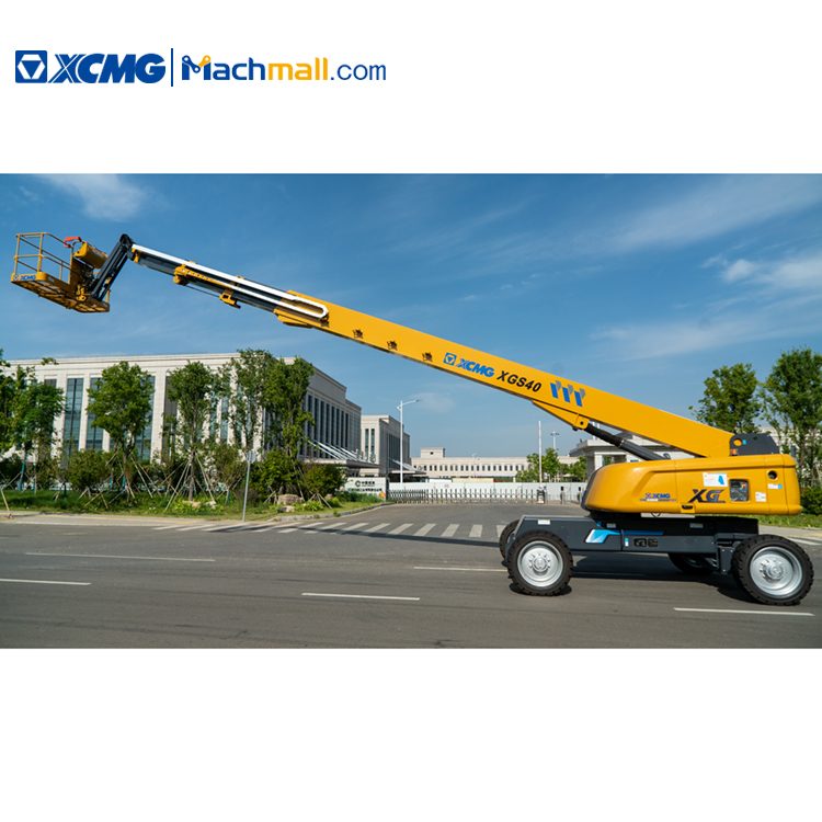 XCMG XGS40 40m Straight arm mobile elevating telescopic boom lift with 4 wheel price