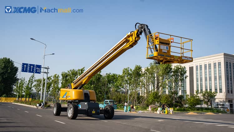 XCMG official XGS43 43m straight arm high quality telescopic towable boom lift for sale