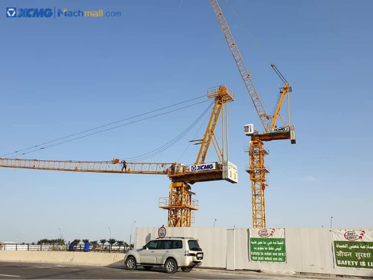 XCMG Manufacturer 10 ton small luffing tower crane for sale