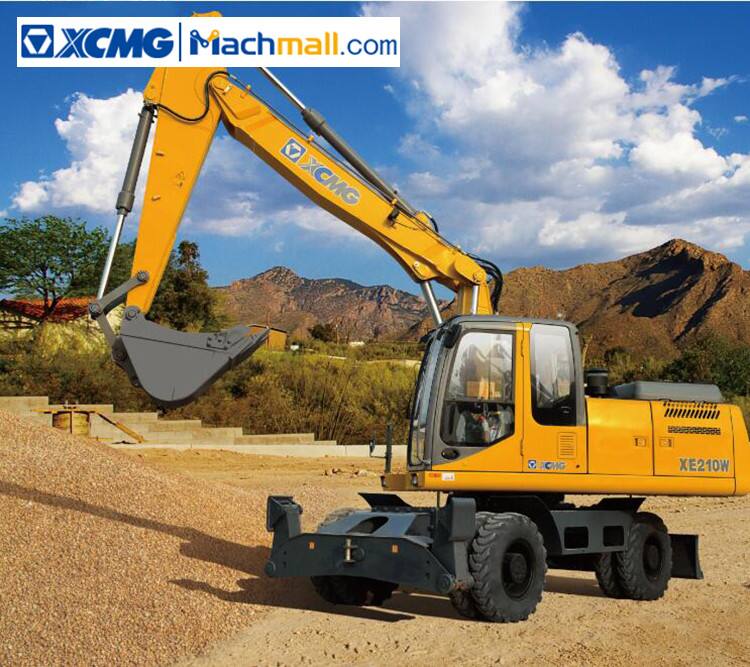 21 ton XCMG machinery XE210W wheel excavator price