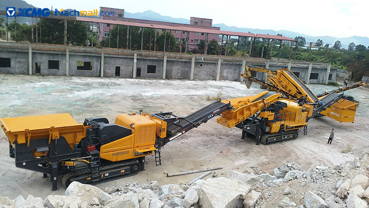 XCMG pe 760*1000 small jaw crusher mobile stone crusher line XPE0810 price