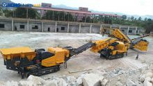 XCMG manufacturers 2400mm mobile crawler hydraulic stone cone crusher for sale