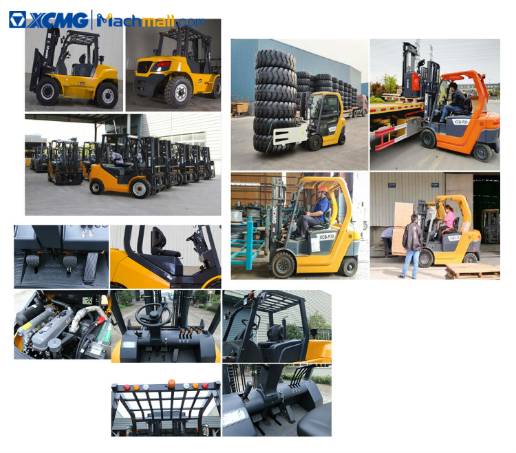 XCMG official 4*4 diesel forklift 2.5 ton 3 ton 3.5 ton with forklift part price