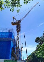 XCMG brand 40m radius 6 ton stationary luffing tower crane XGL80-6S for sale