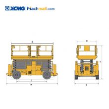 XCMG Official Mobile Elevating Working Platform 18m Scissor Lift XG5390RT price