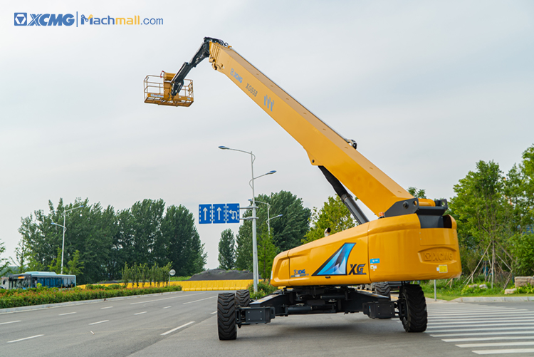 XCMG XGS58 58m 74kw hydraulic mobile straight arm aerial platform telescopic boom lift for sale