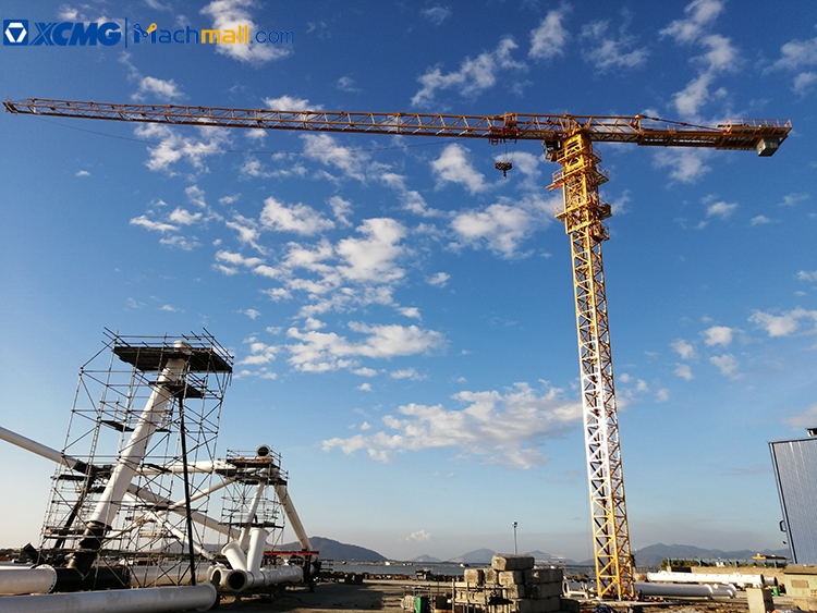 XCMG 25 ton flat top tower crane XGT600-25S with 80m jib length tower crane for sale