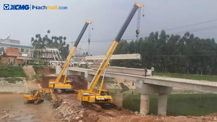 XCMG Construction machinery XGC55T 50 ton mobile telescopic crawler crane for sale