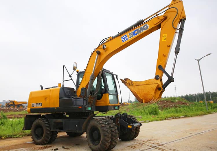 15 ton XCMG machine XE150WB wheel excavator for sale