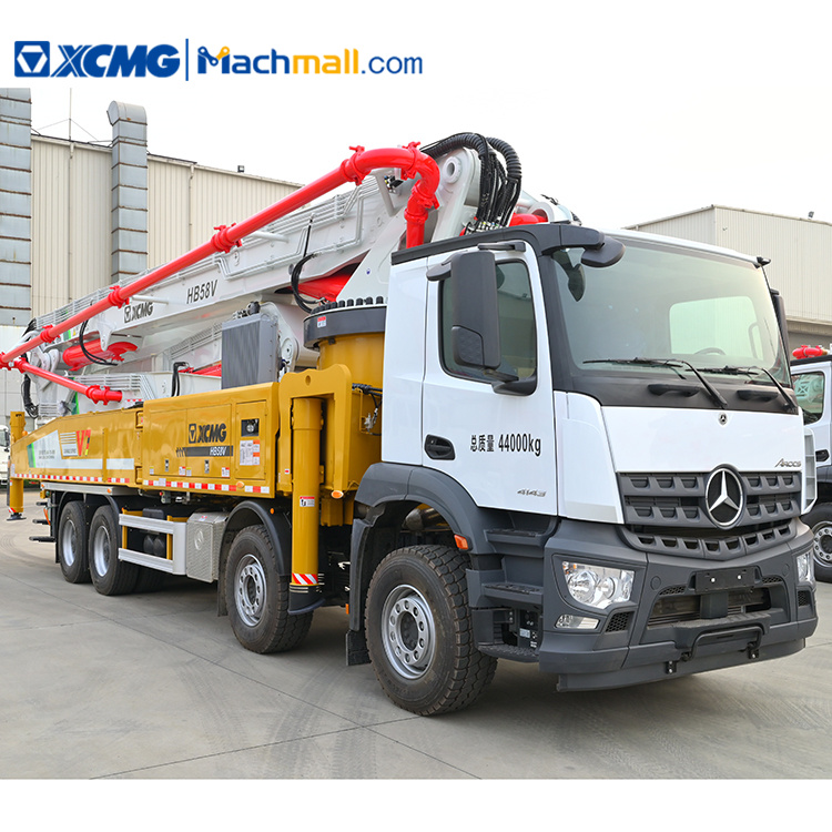 Truck concrete pump with Benz chassis XCMG HB58V sale in Mexico