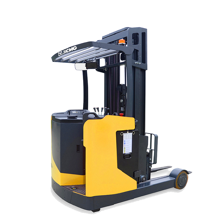 XCMG official 1.5 ton 2 ton 2.5 ton electric stacker China new stand-on reach stacker forklift price