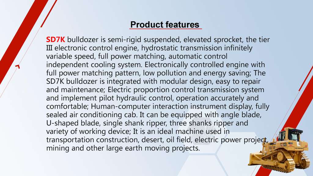 HBXG SD7K hydrostatic elevated sprocket bulldozer