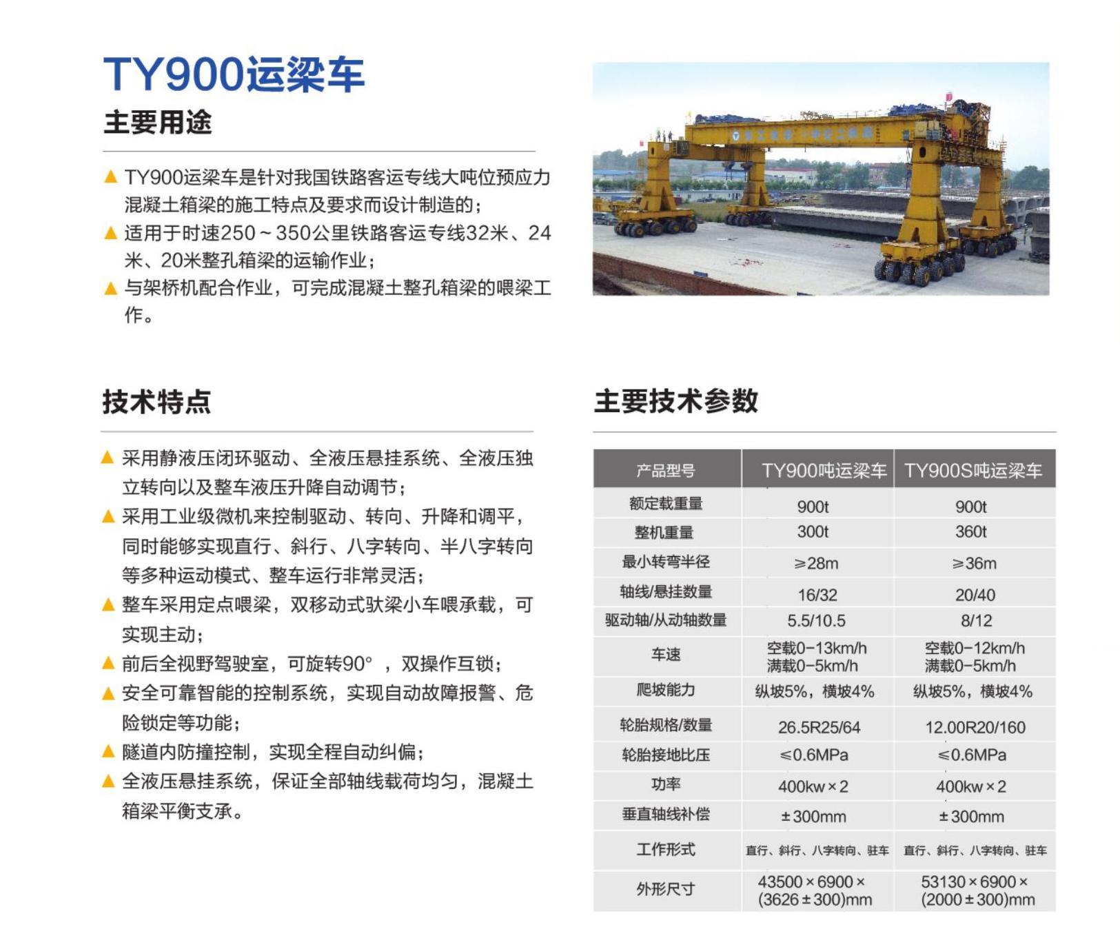 徐工集团TY900运梁车