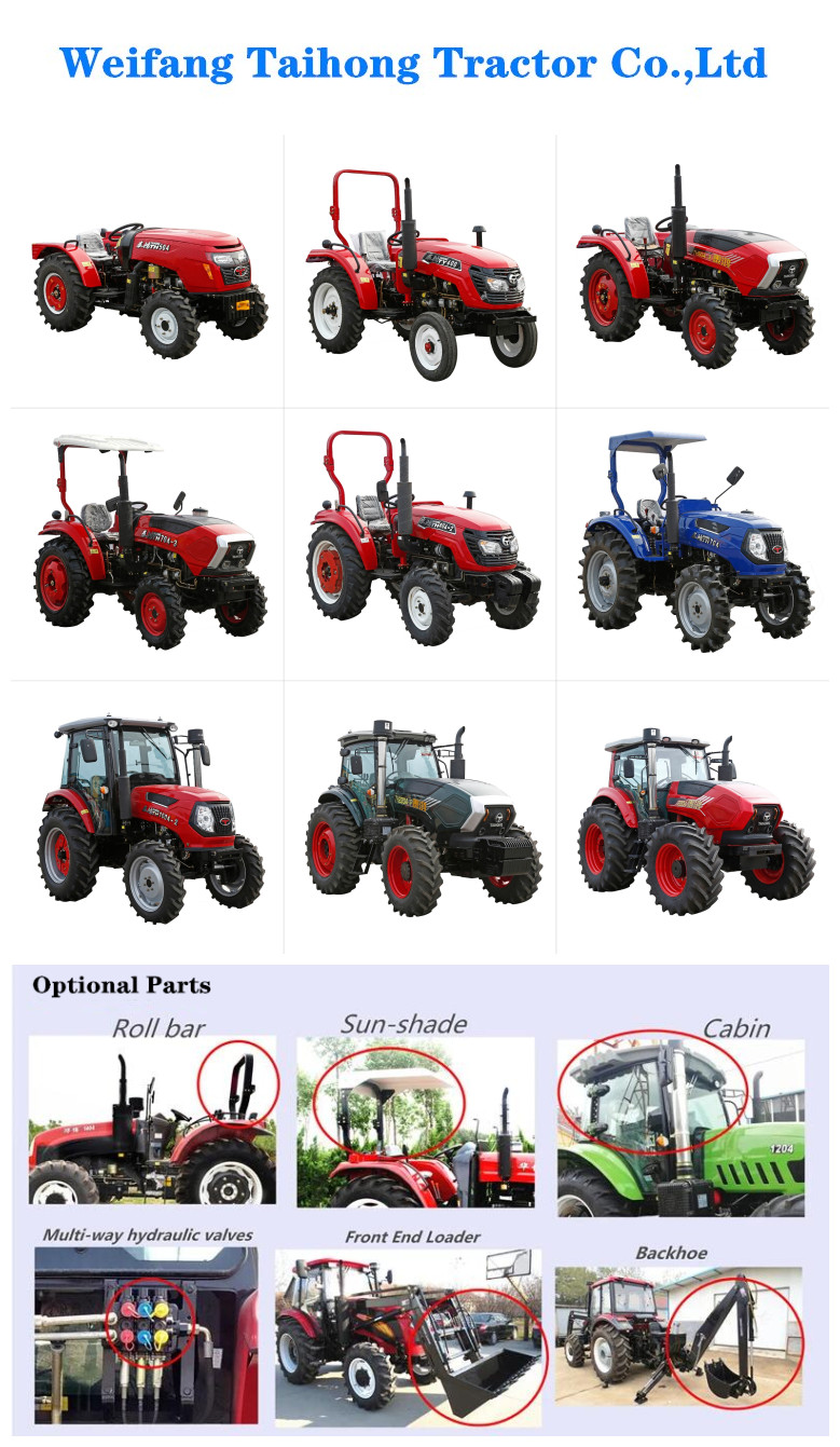 China Factory Supply 60HP 4WD Farm Machine Agricultural Tractors