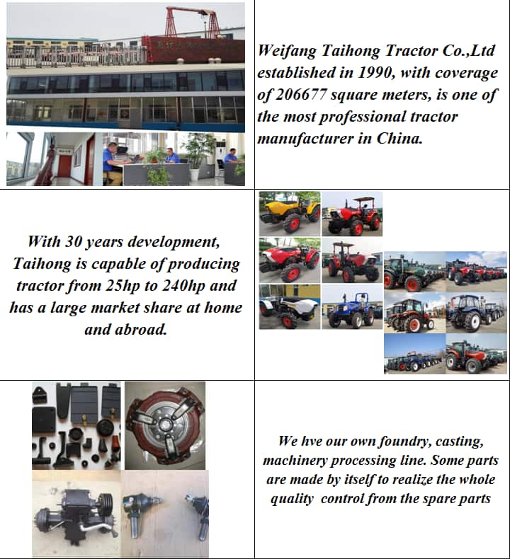Factory Directly Supply 210HP 4WD Agricultural Wheel Walking Farm Tractor