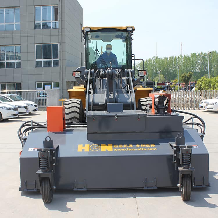 HCN BM12II road sweeper with pick up bucket attachment for wheel loader