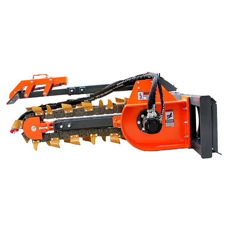 HCN 0207 skid steer loader attachment chain ditching machine ditcher trencher for sale