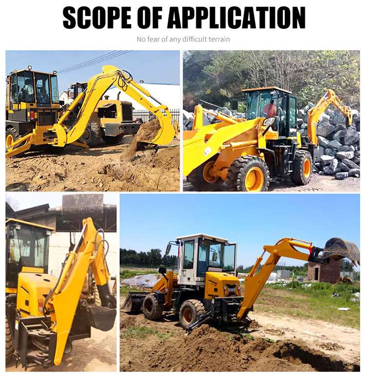 Qi Yang 4 wheel drive new backhoe and loader QZ20-25E 2.5 ton capacity price