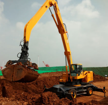 WYS50  double power hydraulic tyre type grab