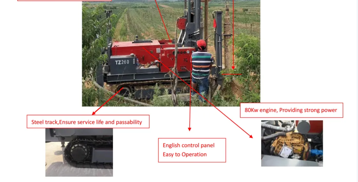 JIUZUAN FYX180 200 Crawler Hydraulic SeriesMining Water Well Drilling Rig/Engineering Construction