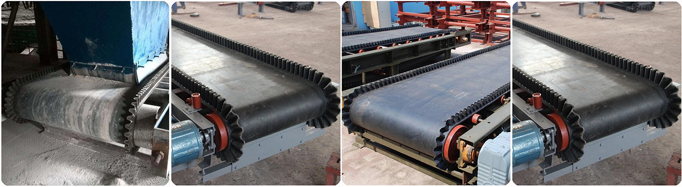 mining rubber sidewall belt coal feeder