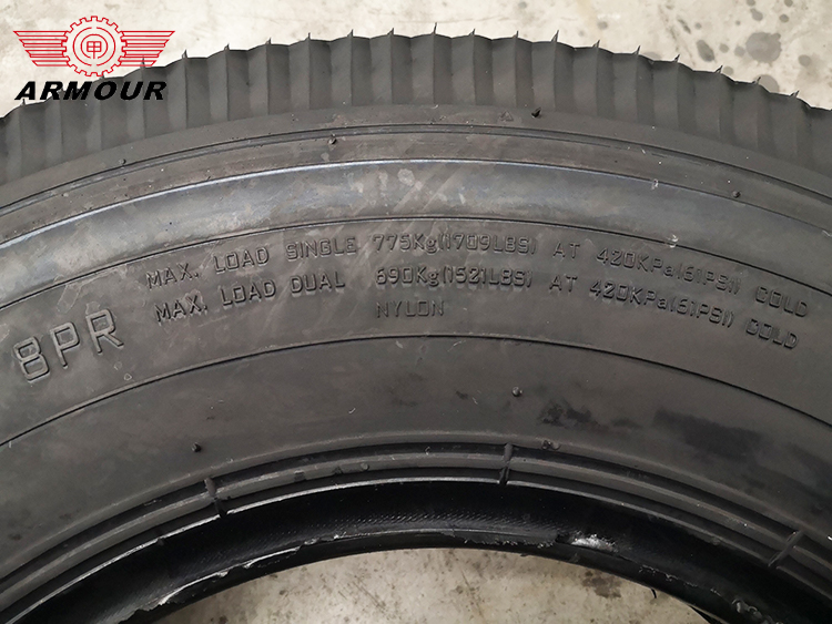 China Armour truck tyre 4.50-12TT T2 pattern with better tire grip price