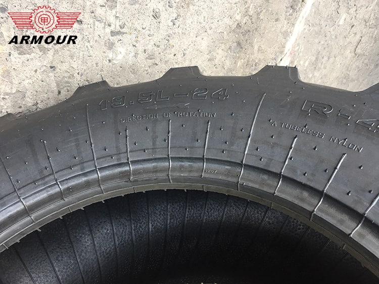 16.9-24 R4A W15L rim 429mm width Armour excavator tires for Integral backhoe loaders price
