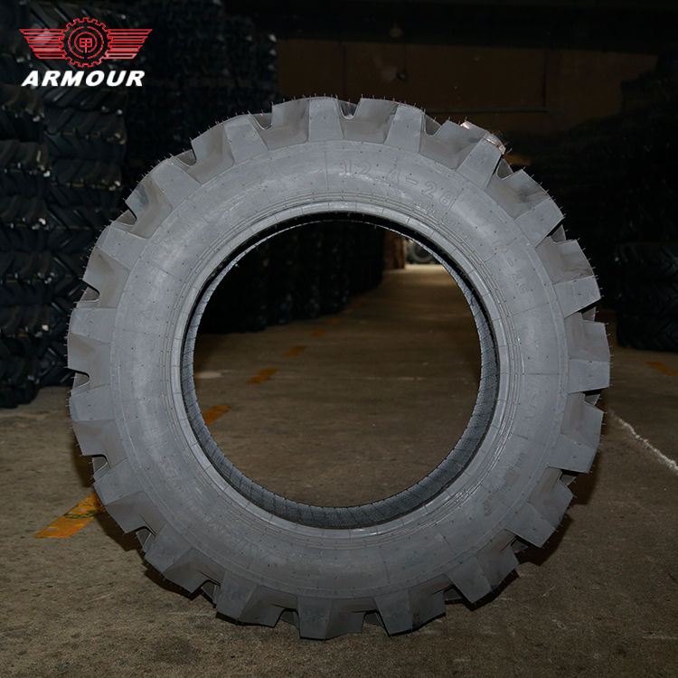 Armour tires 11.2-24 12.4-28 tractor tire 54mm pattern depth with good abrasion resistance price