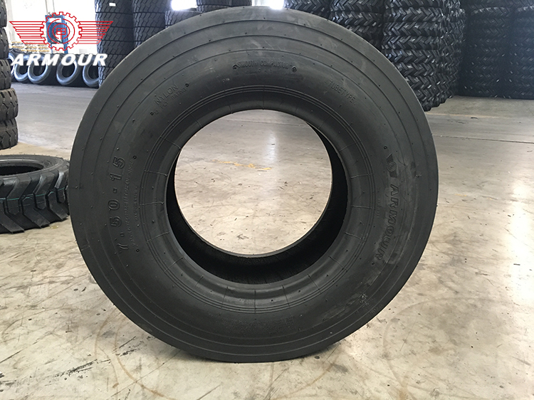 China tyre Armour 7.50-15 TT 6 inch tyre with good oil resistance for roller price