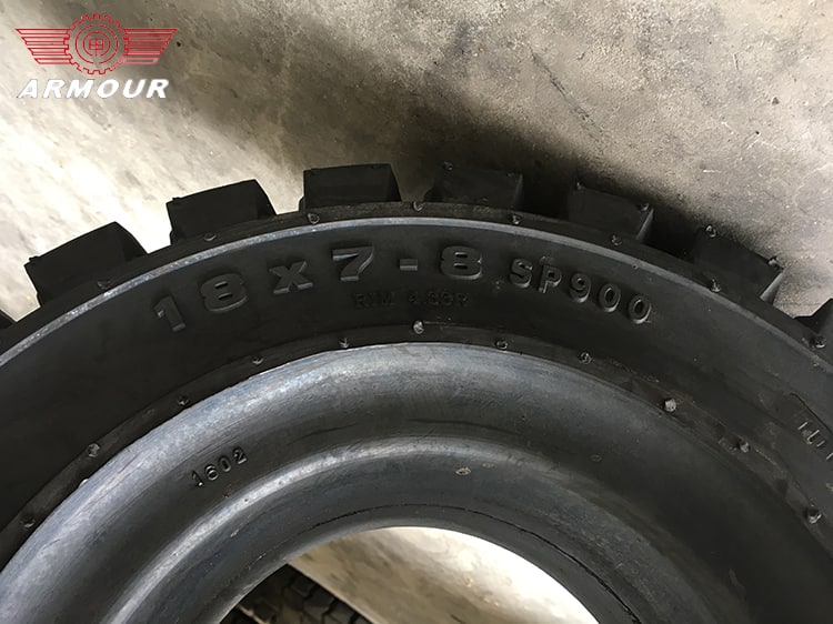 Industrial solid tyre Armour 21*8-9 SP900 6.00E rim with 535mm diameter for sale