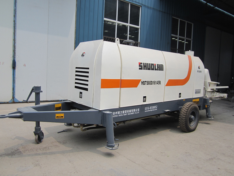 China ShuoLi 145kw 100m3/h diesel mobile trailer mounted concrete pump price for sale