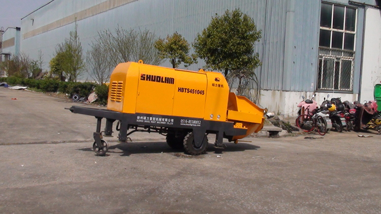 China Shuoli 45m3/h hydrauic portable narrow concrete trailer pump for tunnel price