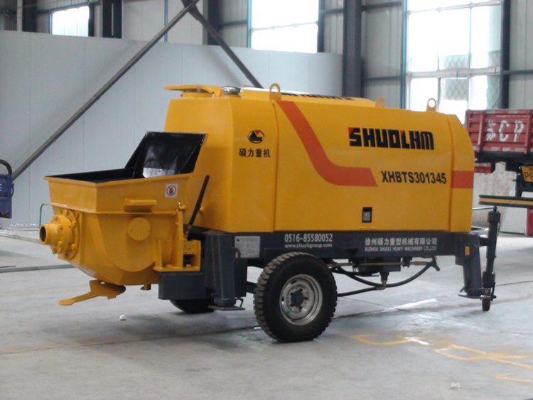 China shuoli 40m3/h motor trailer concrete pump for fine stone XHBTS30 price