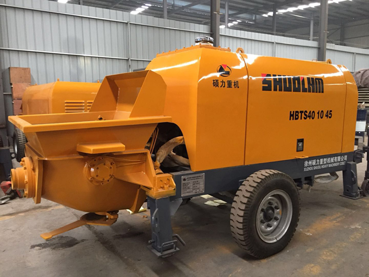 China shuoli 40m3/h motor trailer concrete pump for fine stone XHBTS30 price