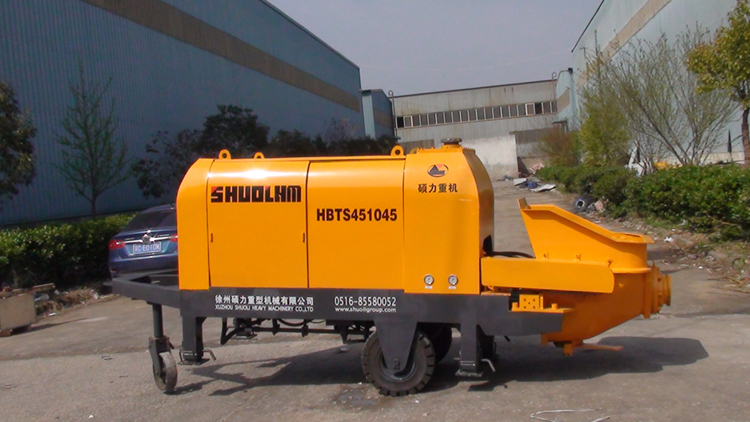 China Shuoli 45m3/h hydrauic portable narrow concrete trailer pump for tunnel price