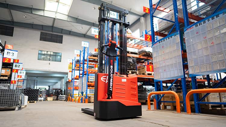 EP stacker with lithium battery 1.2 ton small dimension 2056mm mast height