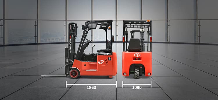 EP small three-wheeled electric forklift with Lithium battery 1.5 ton price
