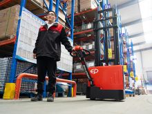 Electric stacker EP ESL122 3615mm lift height for narrow aisle sale