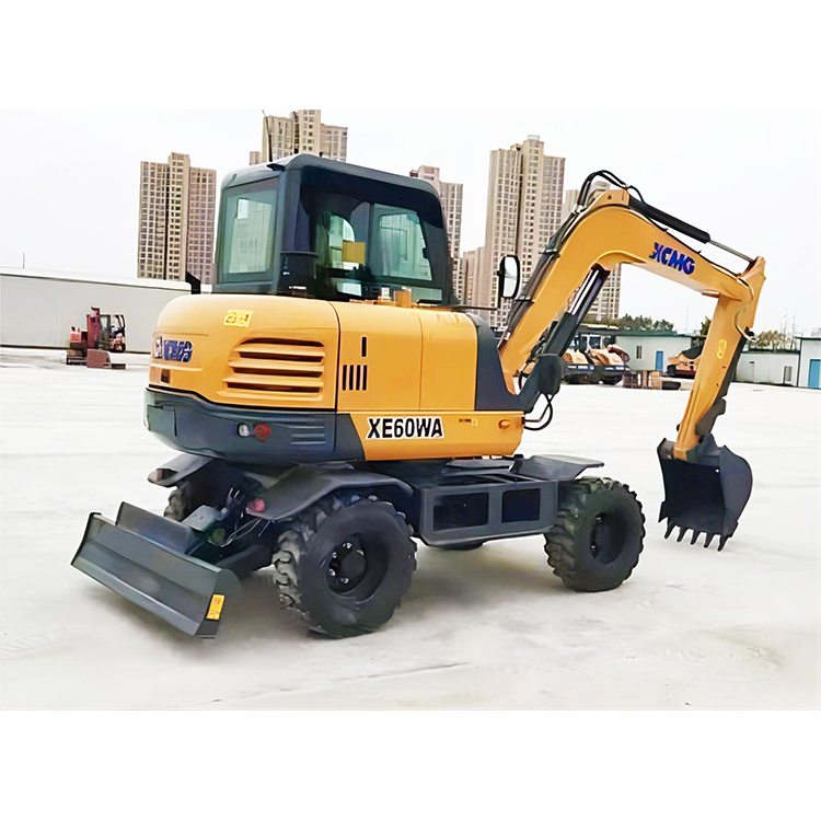 XCMG Official XE60WA 6 Ton Used hydraulic wheel excavator for sale