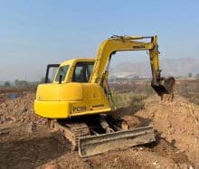 Komatsu used mini excavator  pc60-7 small crawler digger excavator machine for sale